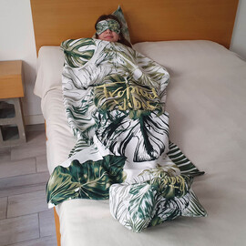 MANTA POCHOCLERA POLAR PREMIUM- PALMERAS